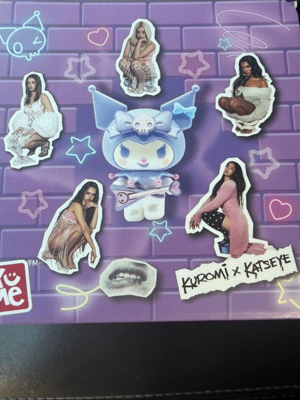Kuromi x Katseye Purple Character Sticker Toy Pack